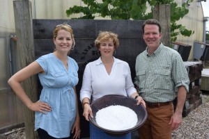 Katie with Nancy Bruns and Lewis Payne of J.Q. Dickinson Salt-Works